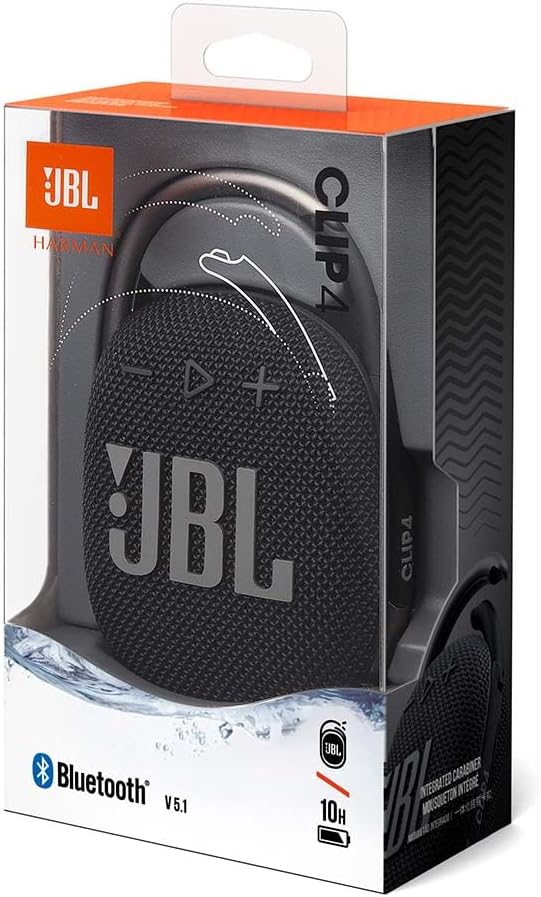 Altavoz Bluetooth JBL Clip 4, impermeable IP67, portátil