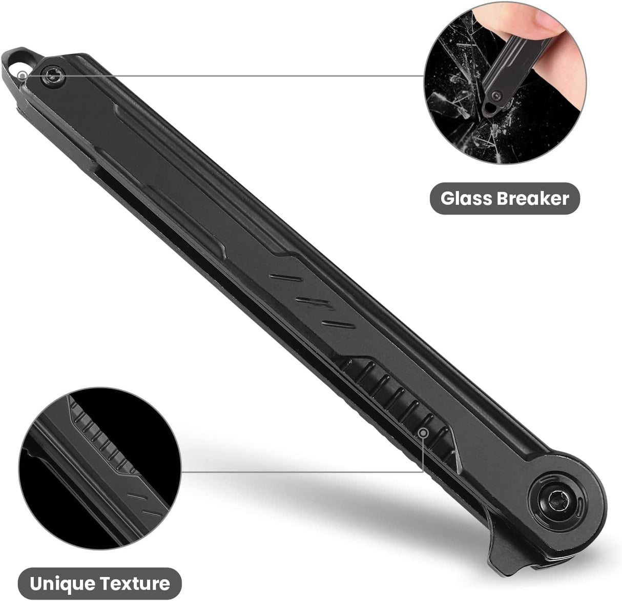 Cuchillo de bolsillo EDC para hombre de acero inoxidable
