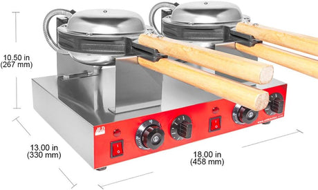 Máquina de Waffles Bubble ALDKitchen, Antiadherente, Profesional