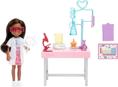 Barbie Chelsea Muñeca Científica con Set de Química y Accesorios