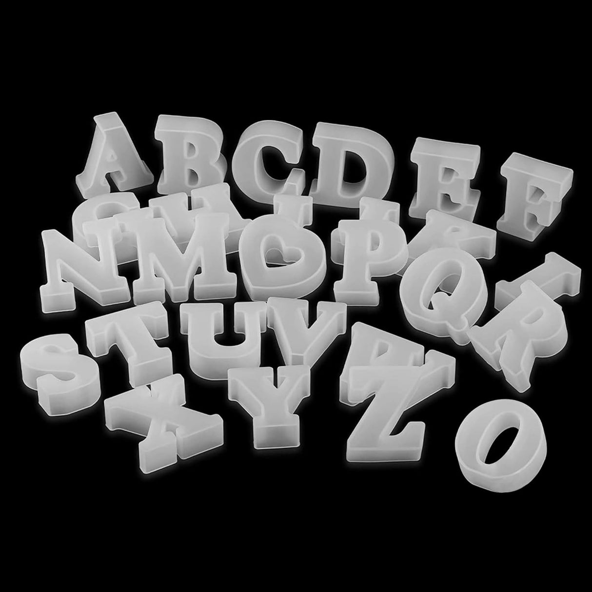 Molde de Letras 2.5 para Resina, 27 Pcs, Ideal para Velas