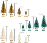 8 Pcs Árboles de Navidad Artificiales, Mini Pino, Mesa, Sisal