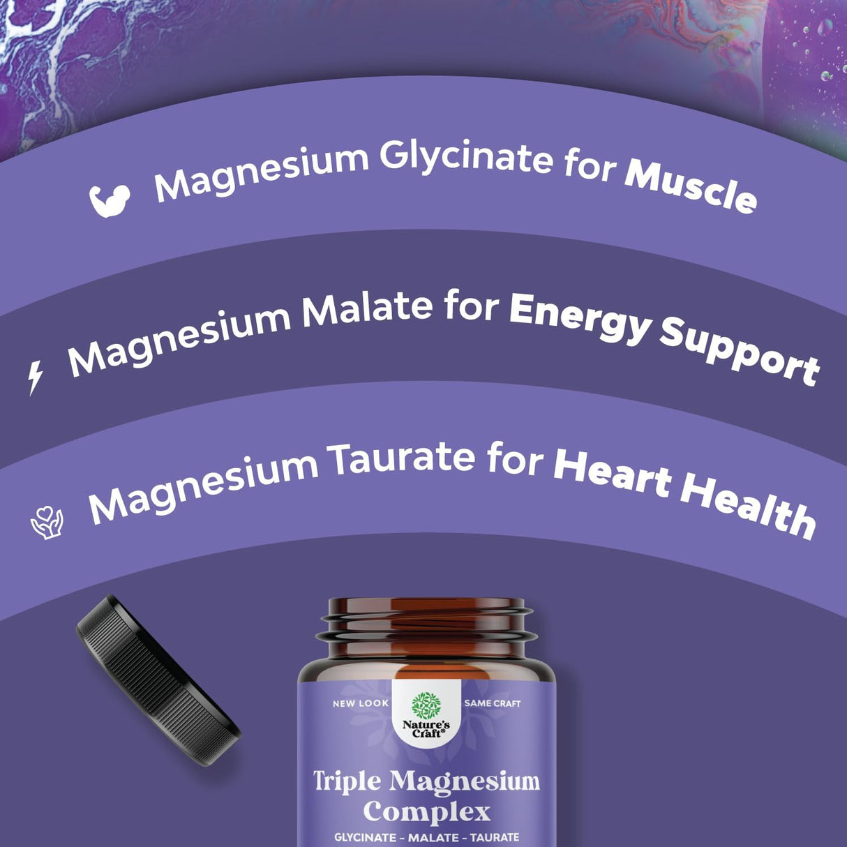 Suplemento de Magnesio Triple 400 mg - Alta Absorción