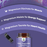 Suplemento de Magnesio Triple 400 mg - Alta Absorción