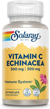 SOLARAY Vitamina C y raíz de equinácea  Apoyo inmunológico