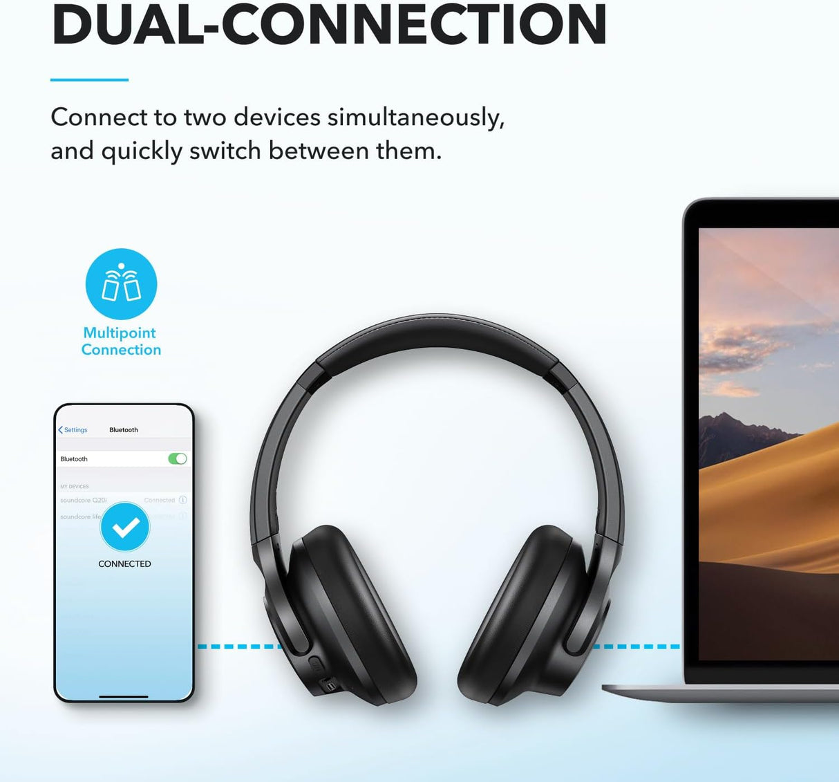 Auriculares inalámbricos con cancelación de ruido Q20i