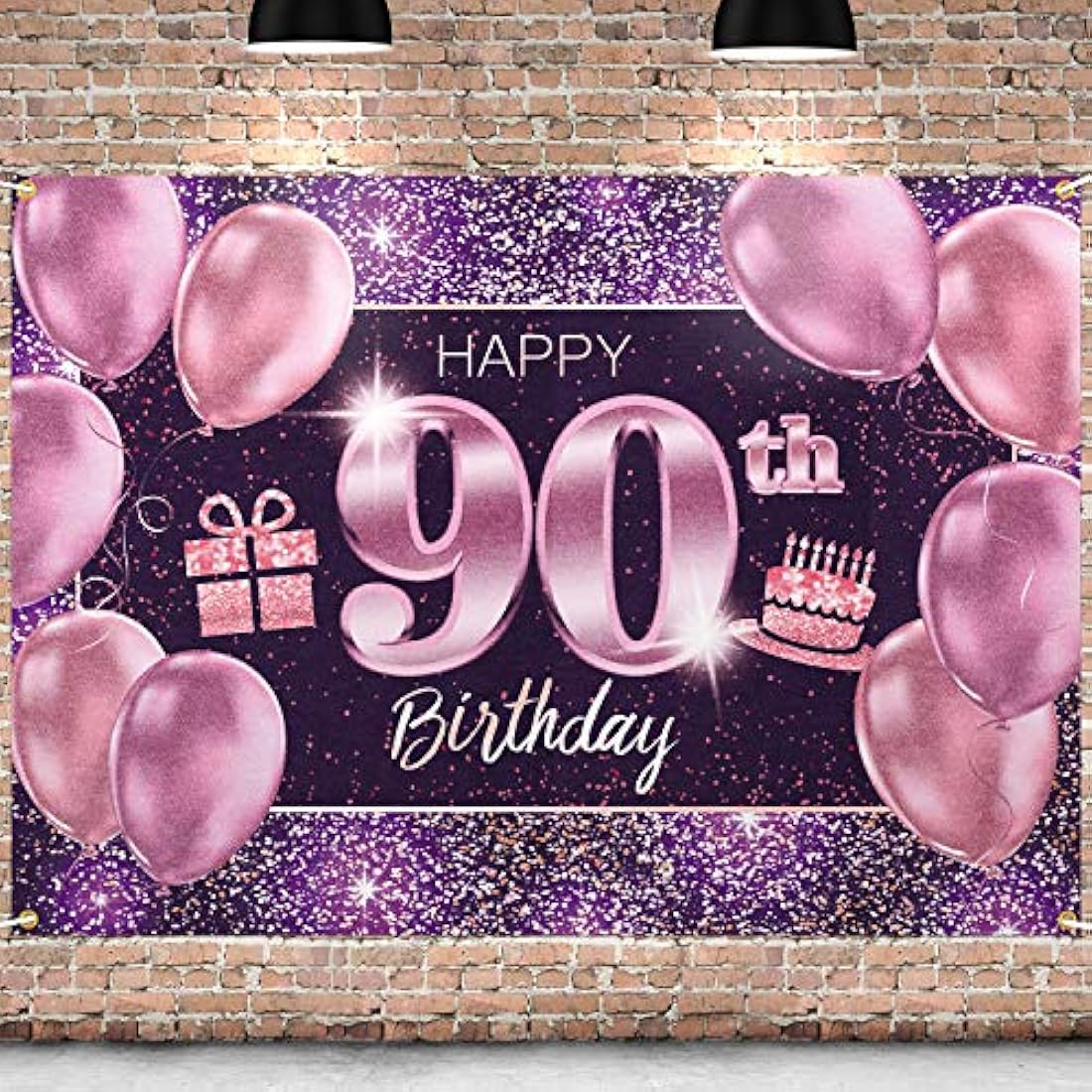 Fondo para decoración de fiesta de cumpleaños 90
