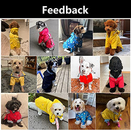 Morezi - Impermeable con cremallera y botones reflectantes para perro, para la lluvia, cordón ajustable, capucha extraíble, elegante y de primera calidad, tallas disponibles XCh a XXG