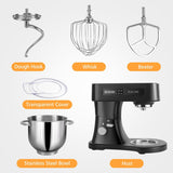 Batidora de pie 7.4QT 800W con 3 accesorios de acero inoxidable