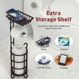 Soporte de papel higiénico con estante para baño, Mega Rolls