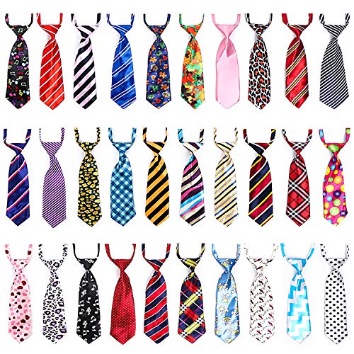 Segarty Corbatas de cuello para perro, 30 corbatas para perro, corbatas ajustables para perros medianos y grandes, corbatas para mascotas, accesorios de aseo para niñas, niños, perros, día festivo, cumpleaños, disfraces de boda