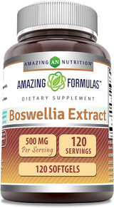 Suplemento de Extracto de Boswellia 500mg, Sin GMO, Sin Gluten