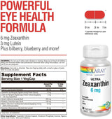 SOLARAY Ultra Zeaxanthin 6 mg | Suplemento para ojos 30ct