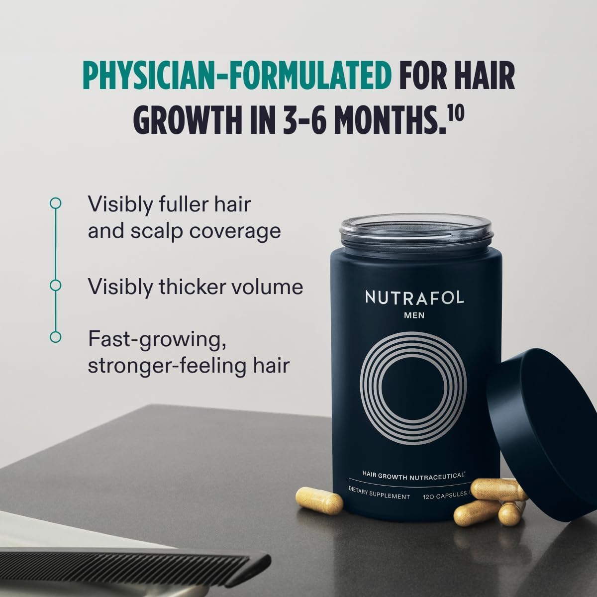 Suplementos para cabello más grueso y cuero cabelludo sano