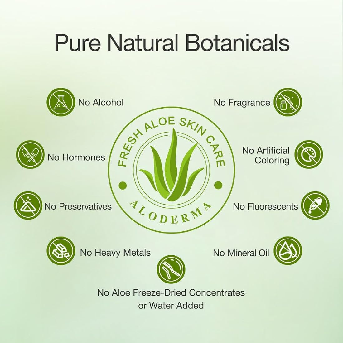 Crema facial iluminada con aloe vera 80% orgánico Aloderma