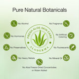 Crema facial iluminada con aloe vera 80% orgánico Aloderma