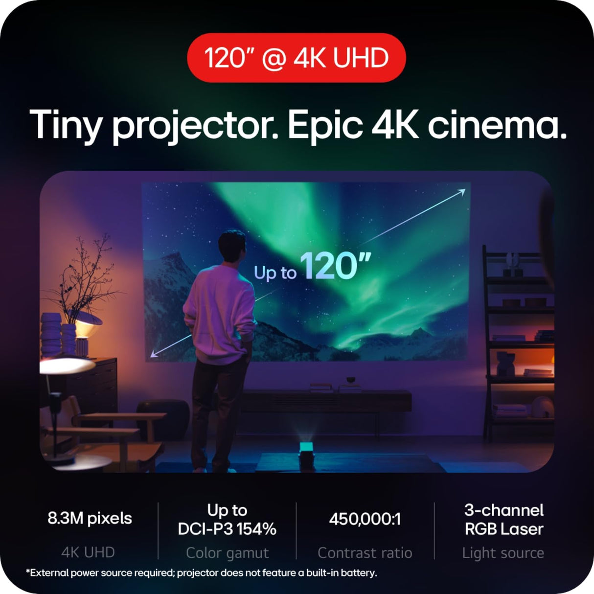 Proyector 4K Smart Portable LG CineBeam con Auto Ajuste HU710PB