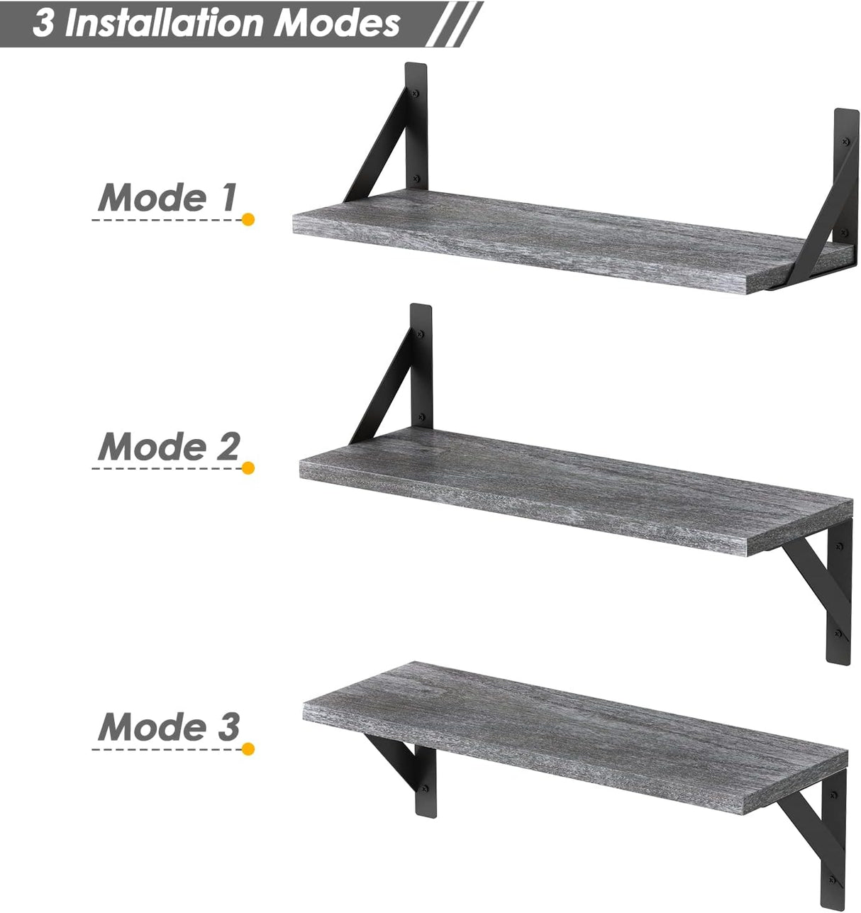 Estanterías Flotantes Forbena para Decoración, Set de 3