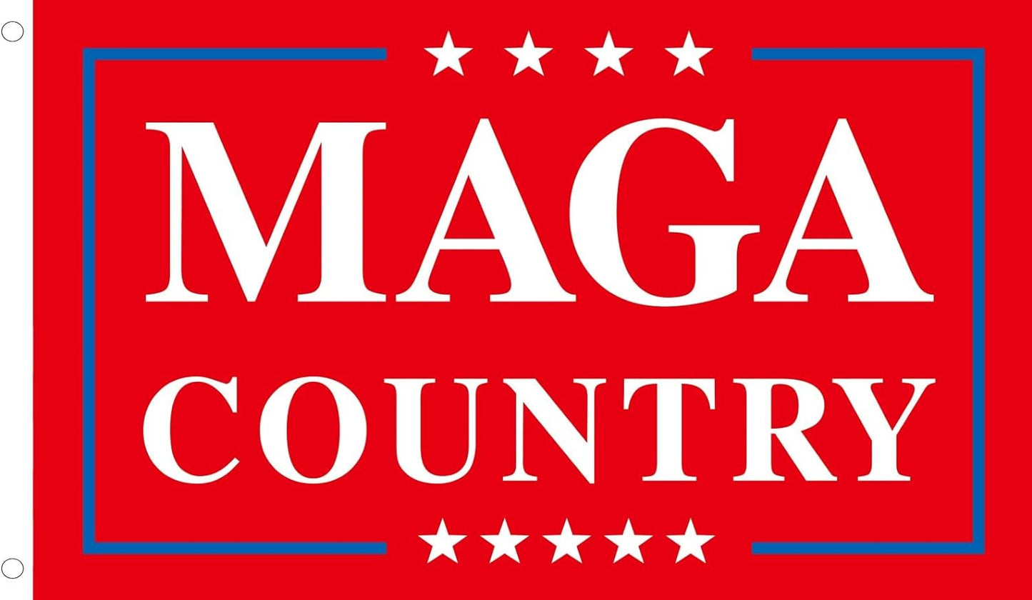 Bandera de campo anti Joe Biden MAGA, Donald Trump 2024 Republicano Make America Great Again - Decoraciones de pancartas ultra maga extremistas divertidas de 3 x 5 pies para exteriores