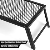 Parrilla Plegable de Acero para Camping con Patas, Modelo 21.6