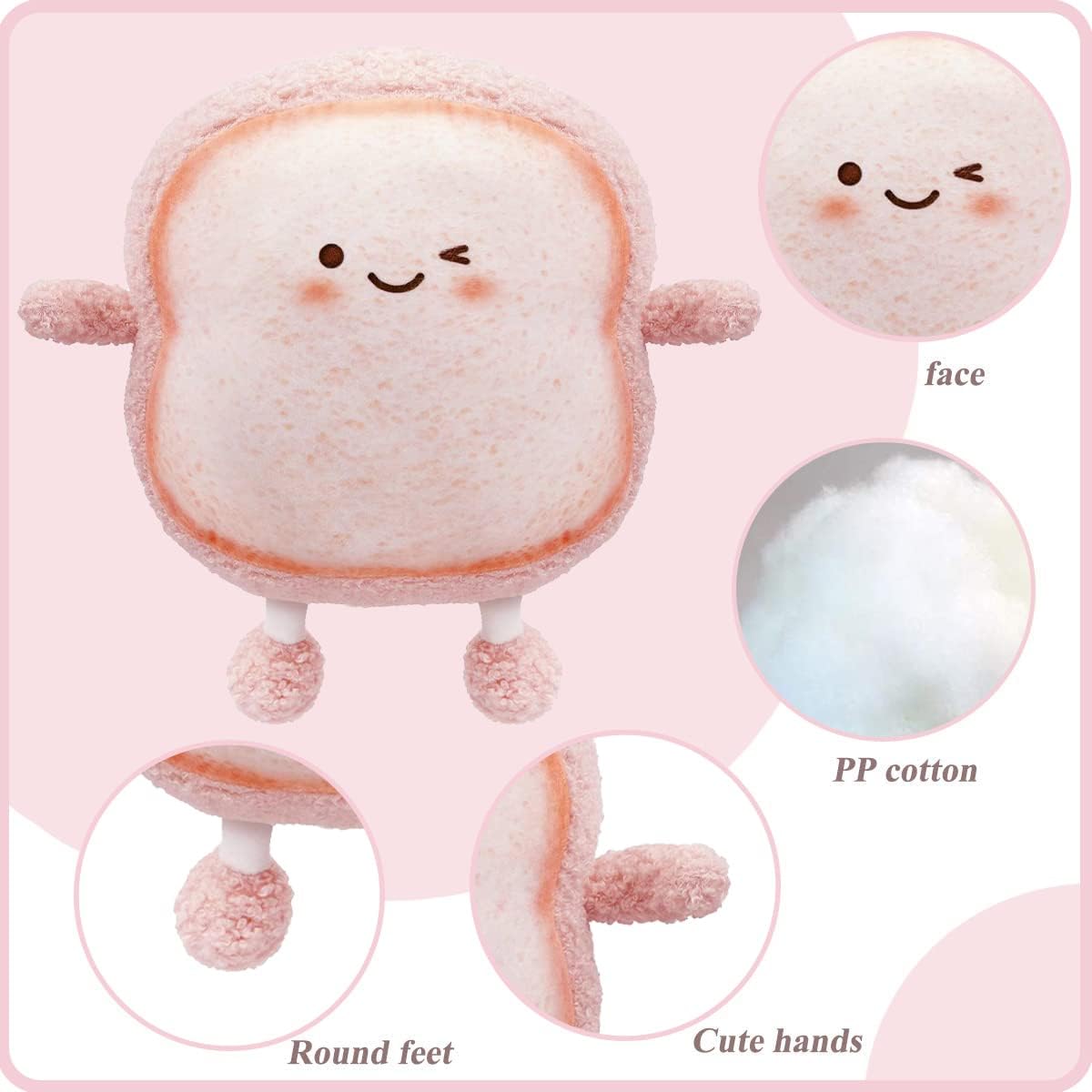 Peluche de pan tostado rosado