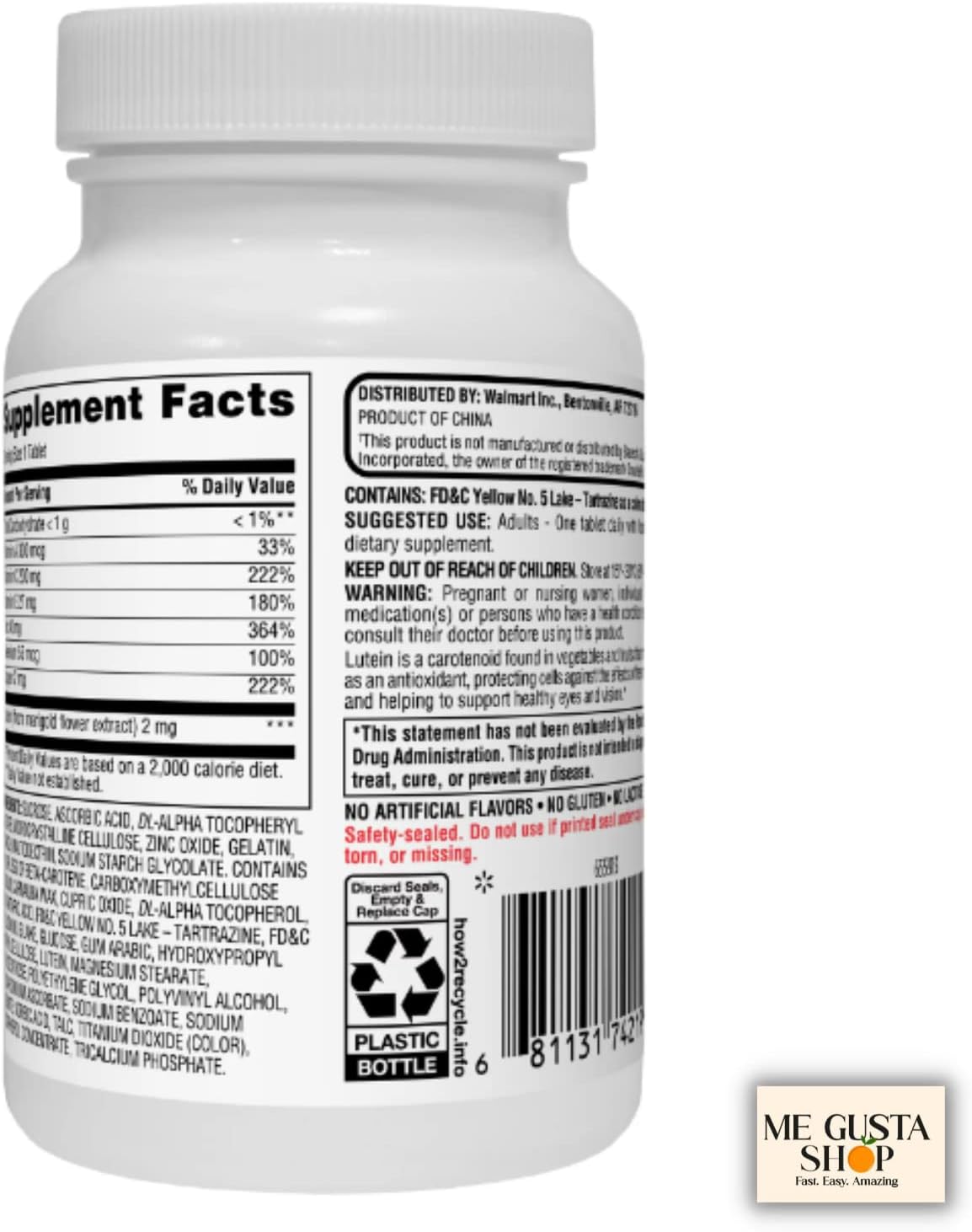 Suplemento Bio Naturals Whole Foods Multivitamínico  A, B, C