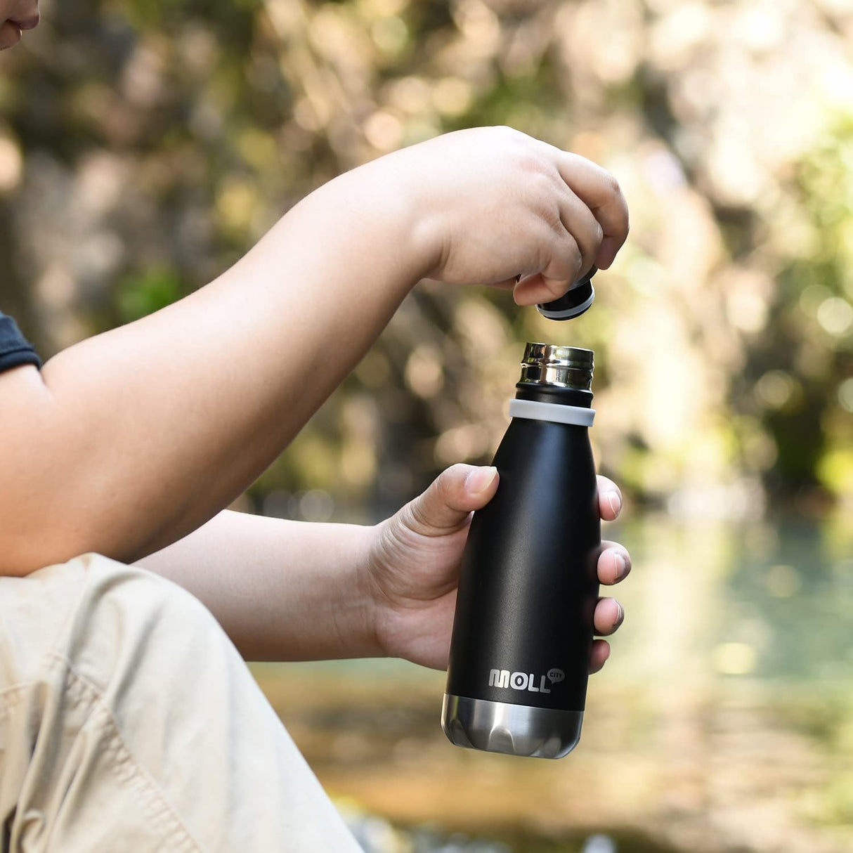 Botella de Agua Infantil 12 oz Acero Inoxidable Aislada