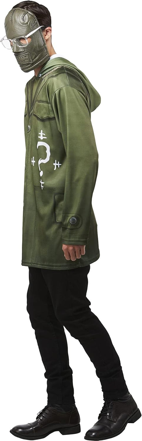 Disfraz Adulto Acertijo de Batman, Top y Máscara, Talla Grande