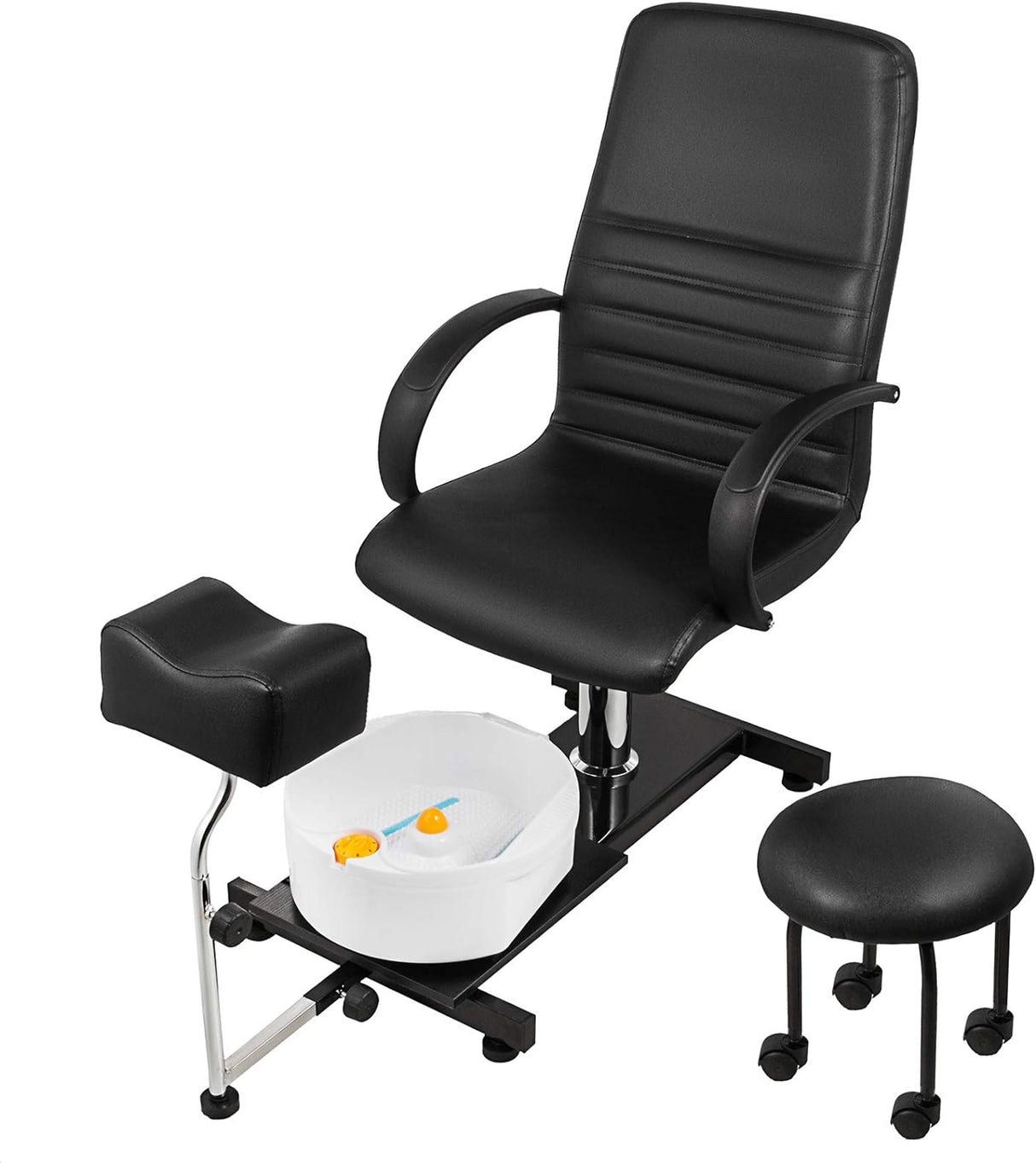 Happybuy Unidad de pedicura de spa ajustable de limpiar negro