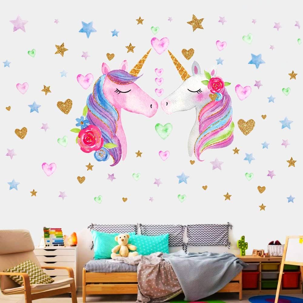 Adhesivo Pared Unicornio Grande, Decoración para Niñas