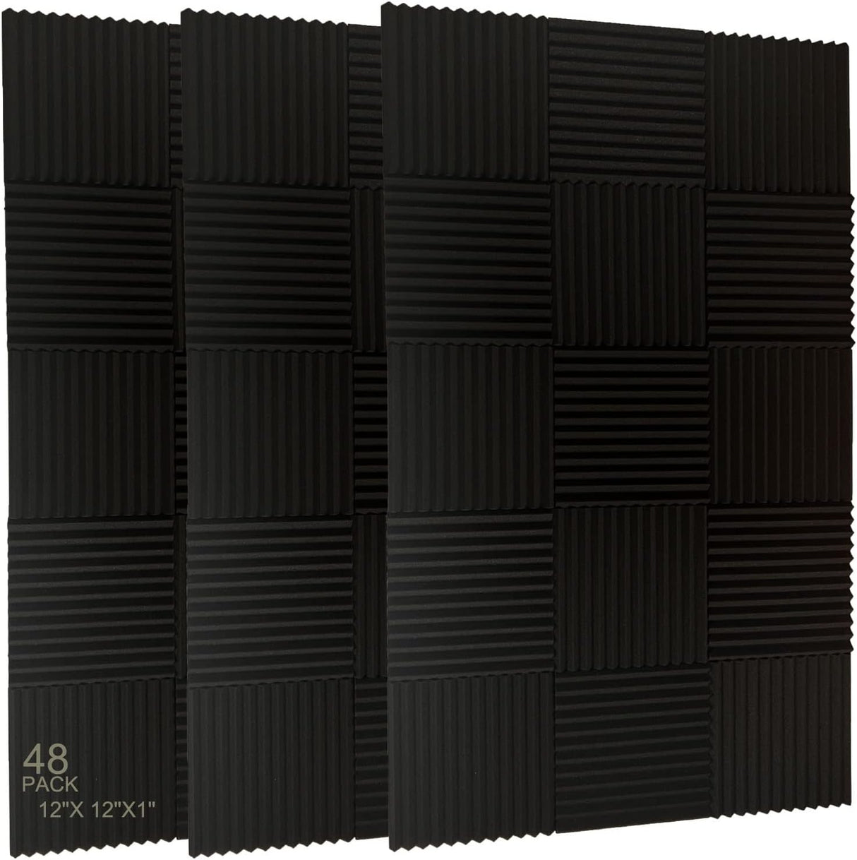 Paneles Acústicos Wedge 12 x 12 x 1 - 48 Piezas para Estudio
