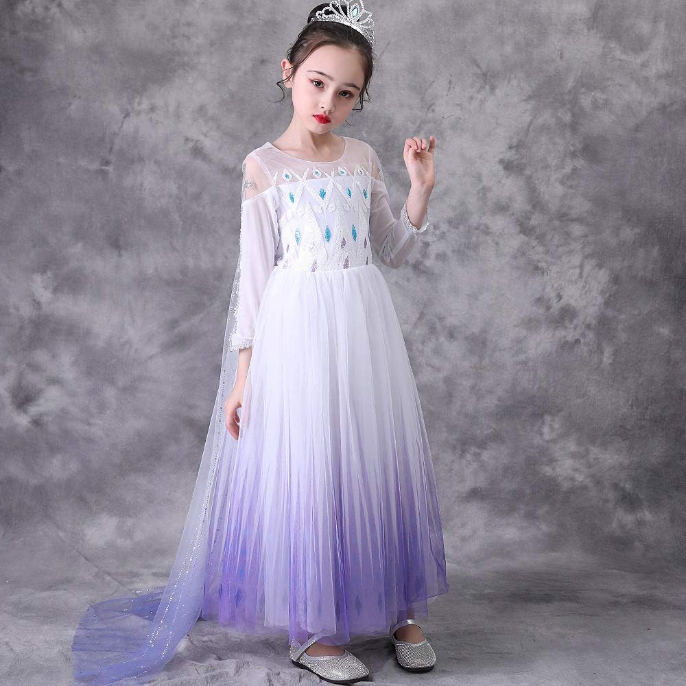 Disfraz de Elsa, Disney, vestido largo con accesorios, Halloween