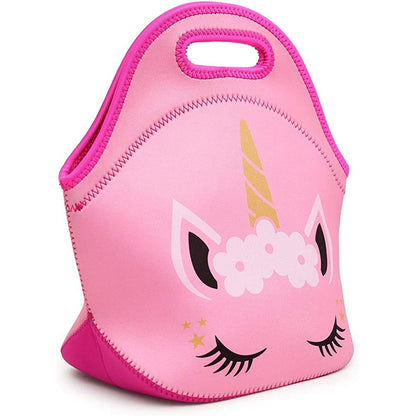 Morral escolar impermeable para niñas de unicornio rosado