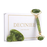 Juego de rodillo de jade y Gua Sha masajeador Deciniee
