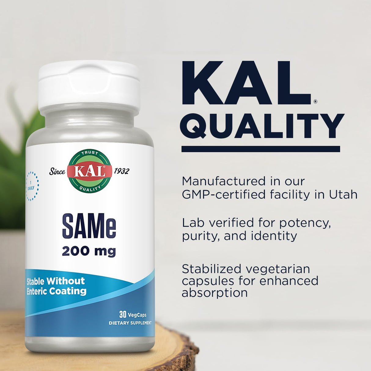 Suplemento KAL Mismo 200 mg (S-adenosil-L-metionina)