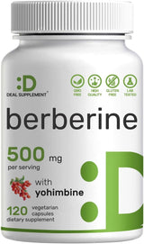 Suplemento de Berberina con Yohimbina, Extractos de Raíz y Corteza