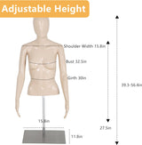 Maniquí Femenino Ajustable 39-56 con Base de Metal