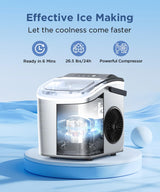 Máquina para hacer hielo portátil, Plateado Z5812SH COWSAR