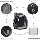 Mochila transparente para mascotas aprobada por aerolíneas