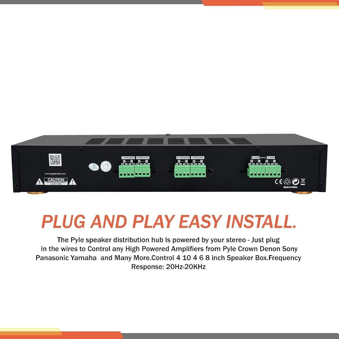 Amplificador de conmutadores de 4 zonas PYLE-HOME PSPVC4