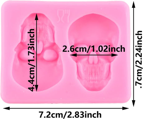 Molde de Silicona Cabeza de Esqueleto para Decoración de Pasteles