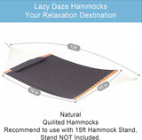Hamaca Doble 12 FT Lazy Daze, con barra, 450 lbs, exterior
