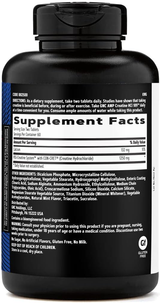 GNC AMP HCl 189, 120 comprimidos
