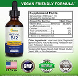 Vitamina B12 Sublingual líquido gotas  5000 MCG suplemento