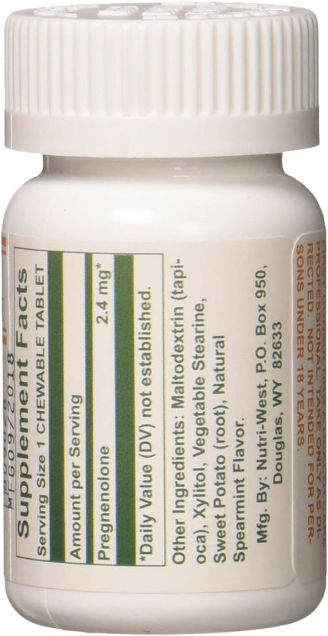 Nutri West Pregnenolona Total - 90 Tabletas Masticables