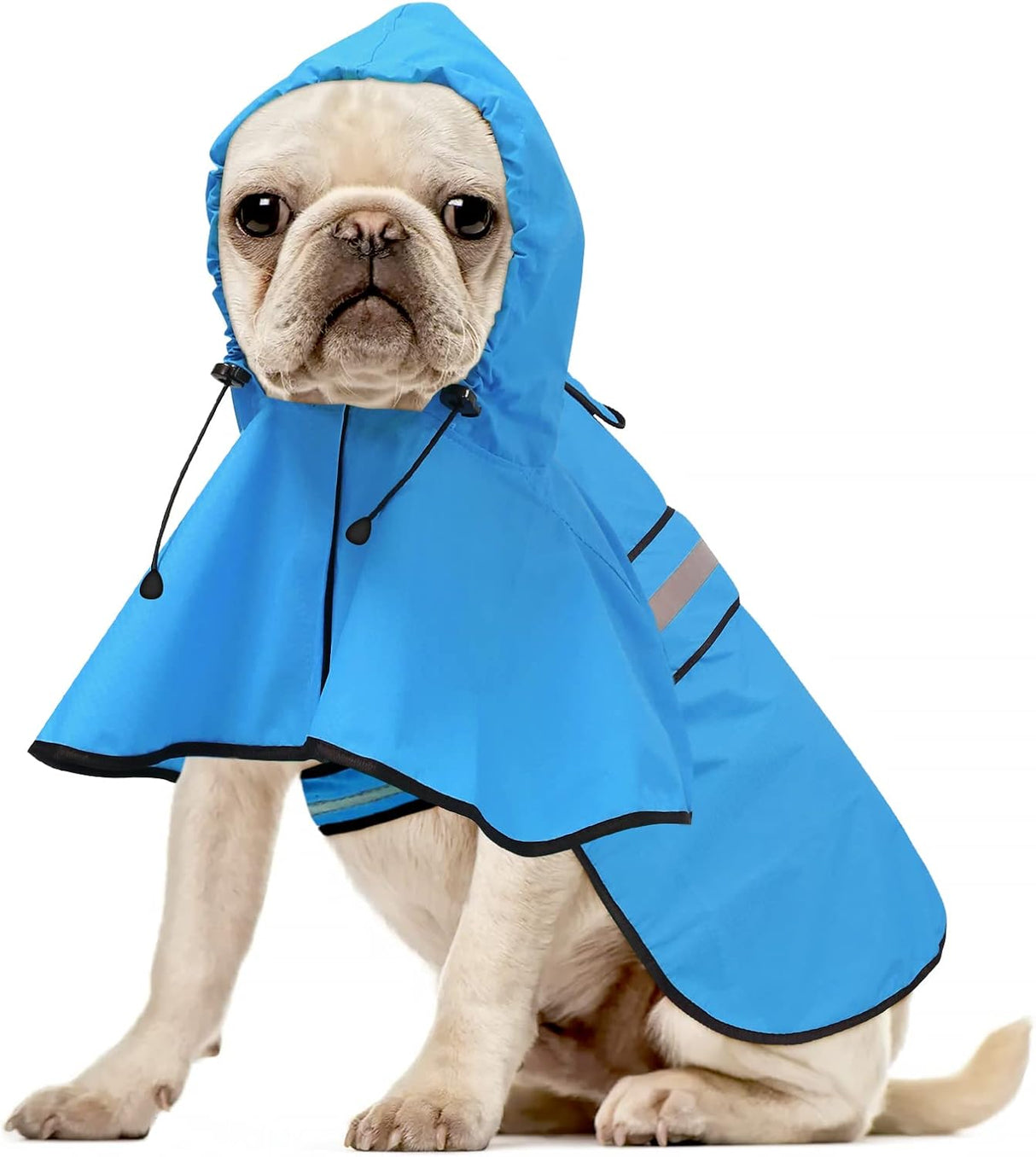Chubasquero Reflectante para Perros - Impermeable, Ajustable, Mediano