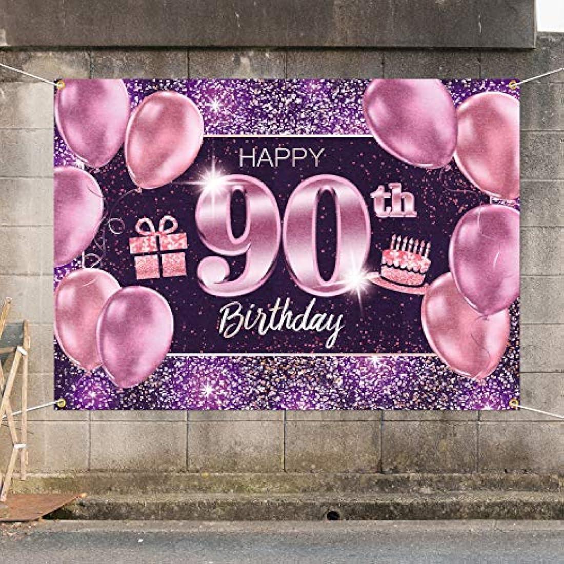 Fondo para decoración de fiesta de cumpleaños 90