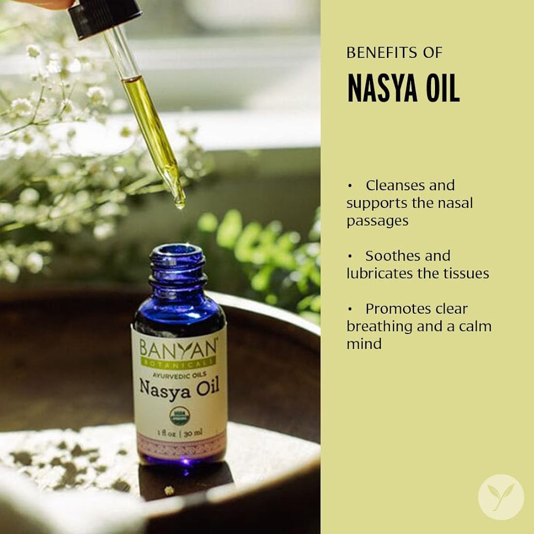 Suplemento Botanicals Aceite de naysa orgánico Gotas nasales