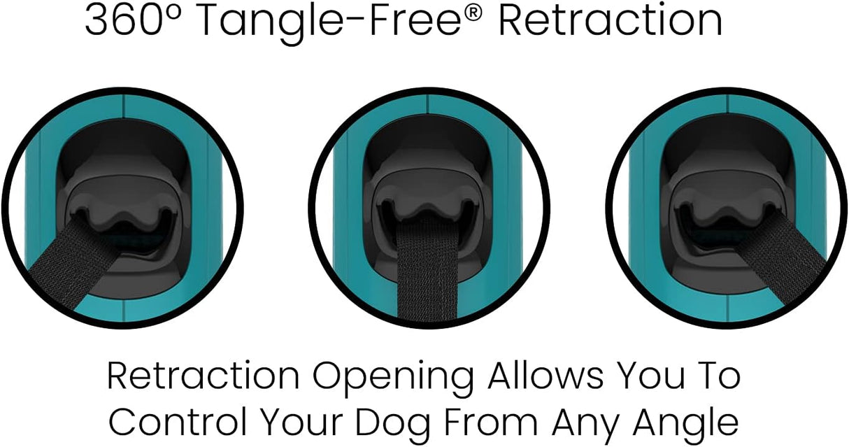 Correa retráctil para perro monocromo, Aqua TUG
