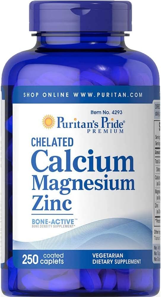 Calcio Quelado con Magnesio y Zinc para Salud Ósea